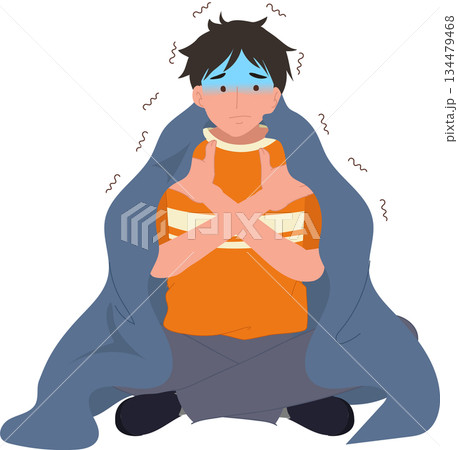 mental health anxiety depression concept. young adult experiencing anxiety and depression sitting on the floor indoors, wrapped in a blanket to feel safe mental health anxiety depression concept. young adult experiencing anxiety and depression sitting on the floor indoors, wrapped in a blanket to feel safe 134479468