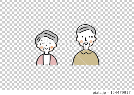 Smiling senior couple① Smiling senior couple① 134479917