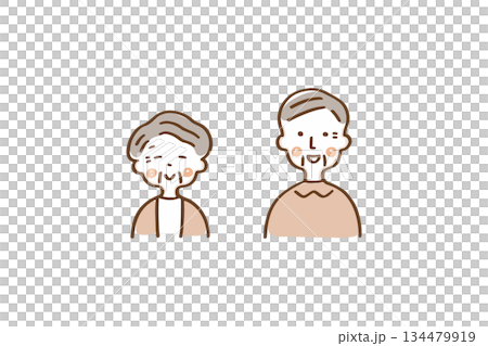 Smiling senior couple② Smiling senior couple② 134479919