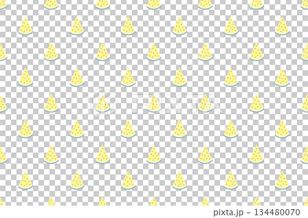 カットスイカパターン薄黄色 カットスイカパターン薄黄色 134480070