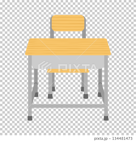 school desk and chair illustration school desk and chair illustration 134481473