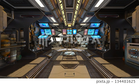 宇宙船内の風景 134481625