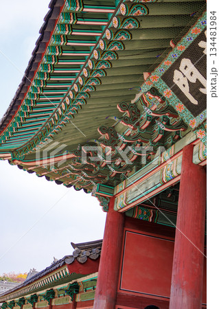 韓国の宮廷の秋の景色 韓国の宮廷の秋の景色 134481984