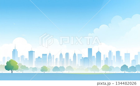 《AI画像》青空が広がる都市風景 《AI画像》青空が広がる都市風景 134482026