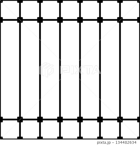 Black and white crossed lines. Seamless repeat pattern with squares. Editable vector background. 134482634