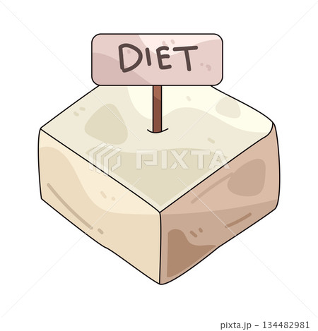 illustration of Tofu Block for diet illustration of Tofu Block for diet 134482981