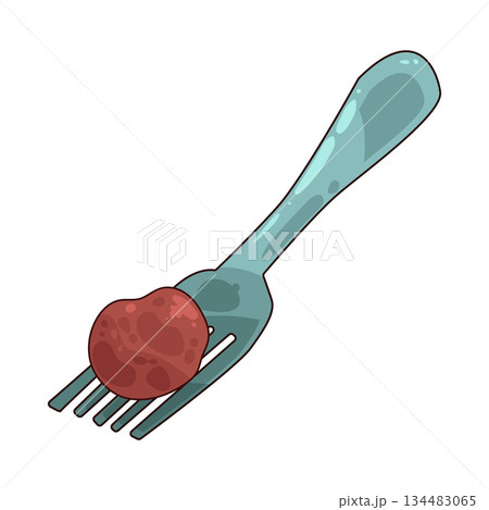 illustration of fork illustration of fork 134483065