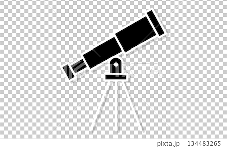 Hobby astronomy: Simple icon illustration of a telescope Hobby astronomy: Simple icon illustration of a telescope 134483265