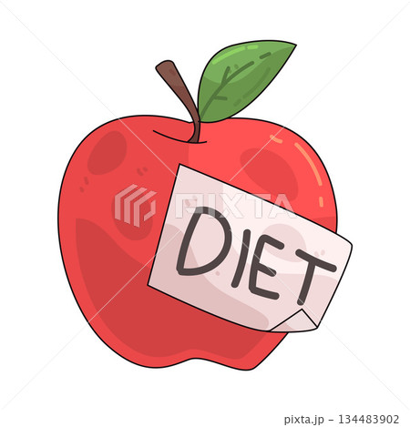 illustration of Apple diet illustration of Apple diet 134483902