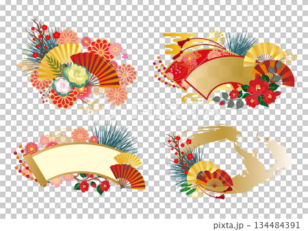 正月飾り　年賀素材 134484391