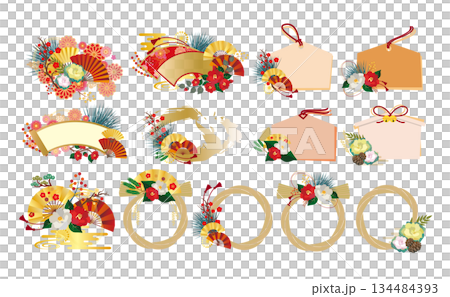 New Year decoration New Year's card material 134484393