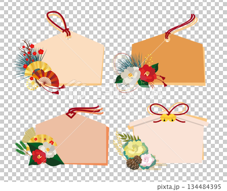 New Year decoration New Year's card material New Year decoration New Year's card material 134484395