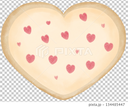 Coquette Valentine Cookie hand painted elements in romantic aesthetic Coquette Valentine Cookie hand painted elements in romantic aesthetic 134485447