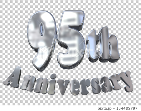 3DCG text "95th Anniversary/95th Anniversary Sparkling Mark" 134485797