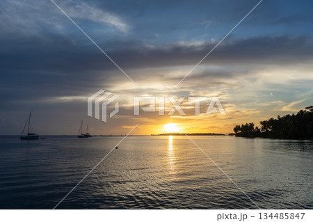 Sunset Over Tahaa Island, French Polynesia Sunset Over Tahaa Island, French Polynesia 134485847