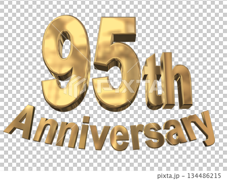 3DCG文字“95週年紀念/95週年閃耀標誌” 134486215