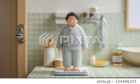 正月太りを気にする 大人 134486255