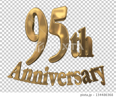 3DCG文字“95週年紀念/95週年閃耀標誌” 3DCG文字“95週年紀念/95週年閃耀標誌” 134486368