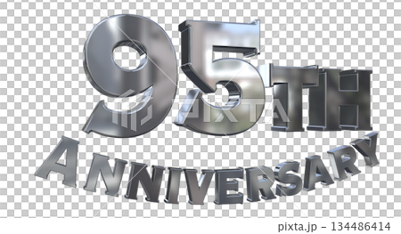 3DCG文字“95週年紀念/95週年閃耀標誌” 3DCG文字“95週年紀念/95週年閃耀標誌” 134486414