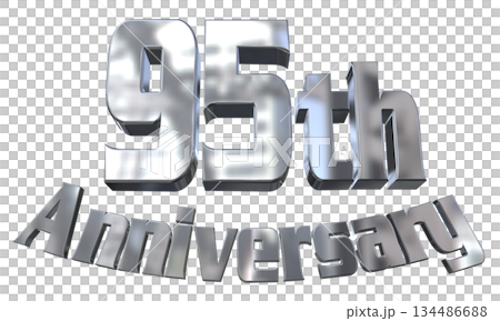 3DCG text "95th Anniversary/95th Anniversary Sparkling Mark" 134486688