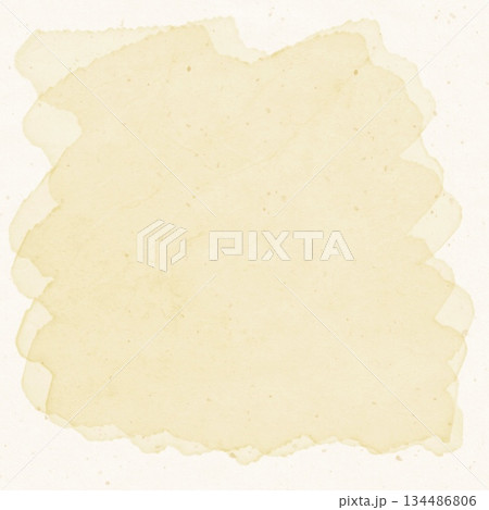黄色の水彩ペイント 日本風の和紙テクスチャーzen背景 134486806