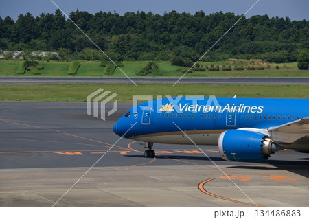 滑走路に向かうベトナム航空機 134486883