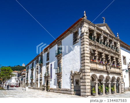 Partial view of the Republic Square in Viana do Castelo, Portuga 134487583