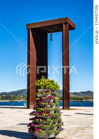 Viana do Castelo, Portugal - Apr 16, 2025: 25 de April monument at Freedom Square, Viana do Castelo, Minho, Portugal. 134487586