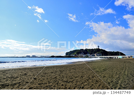 神奈川 江の島海岸東浜海水浴場 神奈川 江の島海岸東浜海水浴場 134487749