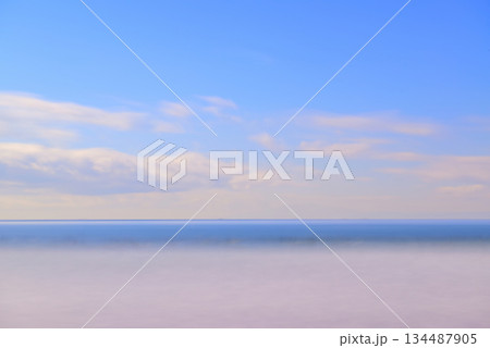 神奈川 江の島海岸東浜海水浴場 長時間撮影 神奈川 江の島海岸東浜海水浴場 長時間撮影 134487905