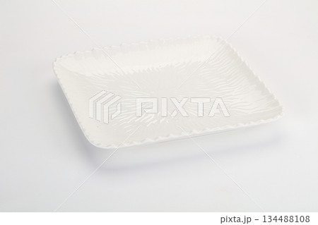 White ceramic empty plate dishware 134488108