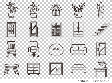 Living Room Icons 04 134488392