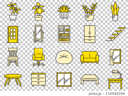 Living Room Icons 06 134488394