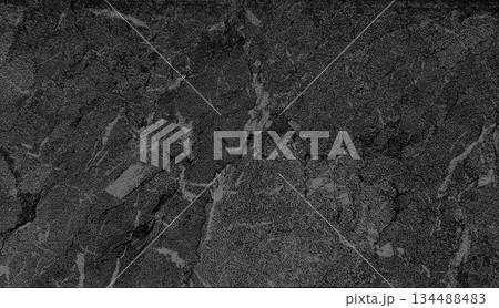 Dark black marble rock stone surface texture 134488483