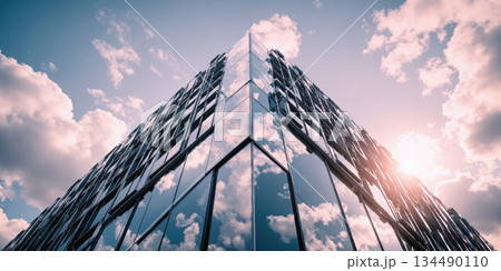 Prism lines refracting light over a soft monochrome gradient, unlocking insight and clarity in complex systems 134490110