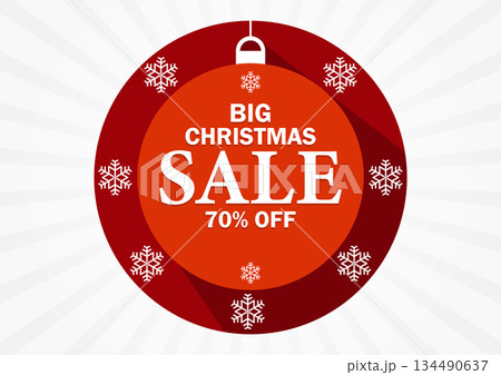 Big Christmas Sale 70% Off Festive Discount Circle Badge Big Christmas Sale 70% Off Festive Discount Circle Badge 134490637