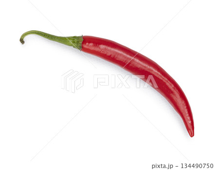 Top view peper on white background Top view peper on white background 134490750