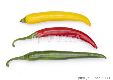 Top view peper on white background 134490754