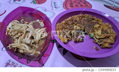 Indonesian traditional food served on dining table in detailed 4k 134490833