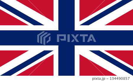 United Kingdom national flag. British national symbol illustration. 134490857