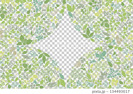 Herb pattern with white space in the center 134493017
