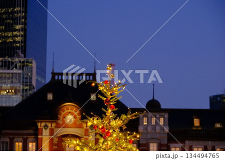 冬 イルミネーションが美しい東京駅 丸の内界隈 134494765