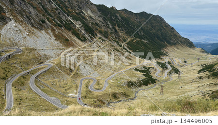 Transfagarasan highway DN7C about 2000 meters above sea level. Fagaras mountains, Romania. Autumn, 2025 134496005