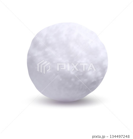 Realistic snow ball vector illustration. Christmas, snow texture, holiday snow. Realistic snow ball vector illustration. Christmas, snow texture, holiday snow. 134497248