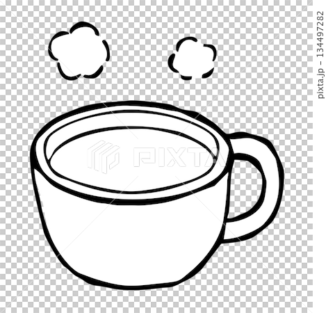 [Line drawing] Hot drinks 134497282