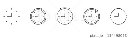 Clock And Time Management Line Icon Set. Time Tracking, Scheduling, And Stopwatch Outline Symbol Collection. Efficient Time Management And Planning. Editable Stroke. Isolated Vector Illustration Clock And Time Management Line Icon Set. Time Tracking, Scheduling, And Stopwatch Outline Symbol Collection. Efficient Time Management And Planning. Editable Stroke. Isolated Vector Illustration 134498058