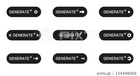Generate Button Icon Set. Interactive User Interface Elements For Web And App Design Silhouette Symbol Collection. Includes Arrows, Gears, And Play Symbols. Isolated Vector Illustration Generate Button Icon Set. Interactive User Interface Elements For Web And App Design Silhouette Symbol Collection. Includes Arrows, Gears, And Play Symbols. Isolated Vector Illustration 134498088