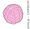 ピンクの毛糸のイラスト 134498195