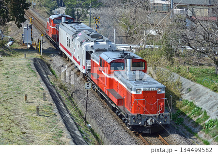 八高線　毛呂－高麗川　JR東日本　DD51-842＋マヤ50-5001（仙台）＋DD51-895 134499582