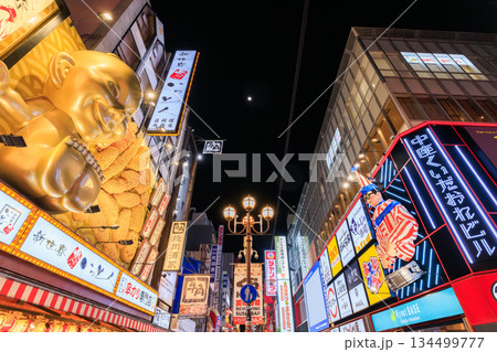 大阪の夜の道頓堀 134499777
